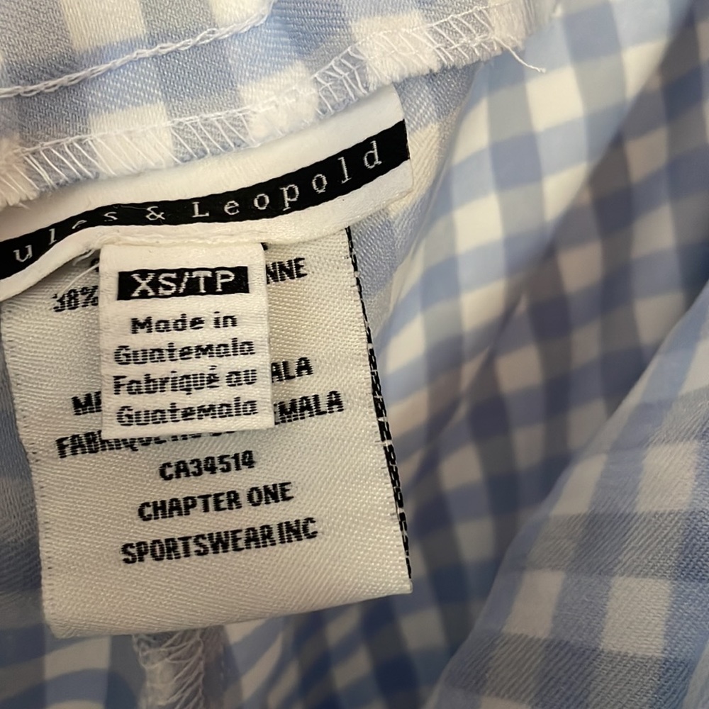 Jules & Leopold Blue Gingham Pants - Picture 8 of 9